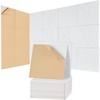 image:imageVEVOR 5 Pack Acoustic Panels with Self Adhesive 472 x 236 x 04 inch Sound Proof Foam Panels Polyester Fiber Soundproof Wall Panels High Density for Home Studio Office Theater CamelWhite  Diamond Pattern