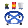 image:imageVEVOR 55 Gallon Heavy Duty Drum Dolly 1250lbs Load Capacity Barrel Dolly Cart Drum Caddy Non Tipping Hand Truck Capacity Dollies with Steel Frame 5 Swivel Casters Wheel for Warehouse Drum Handling4 SwivelBlue