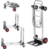 image:imageVEVOR Aluminum Folding Hand Truck 2 in 1 Design 400 lbs Capacity Heavy Duty Industrial Collapsible cart Dolly Cart with Rubber Wheels for Transport and Moving in Warehouse Supermarket Garden400 lbs