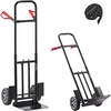 image:imageVEVOR Aluminum Hand Truck HeavyDuty Hand Truck Dolly with NonSlip Wheels amp Handle 500 LBS Aluminum Alloy Portable Trolley Dolly with TieDown Strap for Moving Home Office Warehouse600LBS
