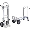image:imageVEVOR Aluminum Truck 2 in 1 800 lbs Load Capacity Heavy Duty Industrial Convertible Folding Hand Truck and Dolly Utility Cart Converts from Hand Truck to Platform Cart with Rubber Wheels800 lbs