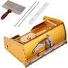 image:imageVEVOR Drywall Flat Box 10Inch Wide Quick Clean Aluminum Finishing Mud Box for Plasterboard Wallboard Sheetrock Bonus Mudguard Extra 2 Stainless Steel Blades 1012Inch10 Drywall Flat Box