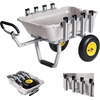 image:imageVEVOR Fishing Cart 300 lbs Load Capacity Foldable Fish and Marine Cart with Four 11 Big Wheels Rubber Balloon Tires HeavyDuty Steel Pier Wagon Trolley with 8 Rod Holders for Picnic2 13 Rubber Tires  200 lbs