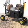 image:imageVEVOR Fishing Cart 300 lbs Load Capacity Foldable Fish and Marine Cart with Four 11 Big Wheels Rubber Balloon Tires HeavyDuty Steel Pier Wagon Trolley with 8 Rod Holders for Picnic2 11 Rubber Tires  300 lbs