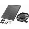 image:imageVEVOR Gable Mount Fan 12 Inch Solar Power Attic Exhaust Fan with Adjustable Thermostat amp Outer Mesh 1300 CFM House Ventilator Cools Up to 1850 SqFt Quiet Ventilation for Roof Garage Shop Black