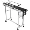 image:imageVEVOR PVC Belt Conveyor 47x 78 Electric PVC Conveyor 110V Adjustable Automatic Speed Conveyor Machine with Double Guardrail in Stainless Steel Industrial Transport Equipment47x 78