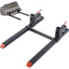 image:imageVEVOR Pallet Forks 2000 lbs Clamp on Pallet Forks 43Inch Total Length HeavyDuty Tractor Fork with Adjustable Stabilizer Bar for Tractor Attachments Loader Bucket and Skid Steer Black