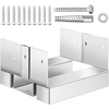 image:imageVEVOR Post Base 10Pcs 6x 6 Stainless Steel Adjustable Post Anchor BracketInternal 59 x 55 Adjustable Post Base for Pavilion Deck Porch Handrail Railing Support Decorative Anchor Platesilver