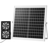 image:imageVEVOR Solar Powered Fan 30W Solar Panel with 2 Fans Adjustable Solar Panel Angle 2668 RPM HighSpeed Flexible Installation Fast Air Exchange for Greenhouse Grow Tents Chicken Coops Shelters47 Fan2 15W