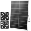 image:imageVEVOR Solar Powered Fan 30W Solar Panel with 2 Fans Adjustable Solar Panel Angle 2668 RPM HighSpeed Flexible Installation Fast Air Exchange for Greenhouse Grow Tents Chicken Coops Shelters47 Fan2 30W
