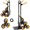 image:imageVEVOR Stair Climbing Cart 440 lbs 330 lbs StairClimbing Capacity HeavyDuty Folding Trolley Cart with Telescoping Handle 6 Wheels and 2 Bungee Cords for Home Groceries Warehouse236 x 181 x 429
