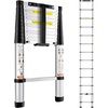 image:imageVEVOR Telescoping Ladder 85FT Aluminum Lightweight Extension Ladder OneButton Retraction Collapsible Ladder 375 LBS Capacity with NonSlip Feet Portable Compact Ladders for Home RV Loft125 ft