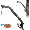 image:imageVEVOR Tripod Deer Hoist 500 lbs Load Capacity Hunting Game Hoist Winch Lift with Gambrel amp Manual Winch Hunting Game Skinning and Cleaning Accessory for Cleaning Skinning and Moving Black353 lbs