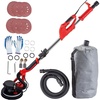 image:imageVEVOR Wall Smoother 900W Electric Tool with 12 Sanding Discs 800 to 1800 RPM Speed 3 Vacuum Hoses Collapsible for Ceiling Use Dual LED Lights Telescoping Handle and Builtin Dust Collector850W