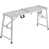 image:imageVEVOR Work Platform 55x 15 Portable Scaffolding Platform Folding Steel Step Ladder Adjustable Height 275453 800 lbs Load Capacity NonSlip Drywall Painting Stool for Cleaning ampWashing55x 15
