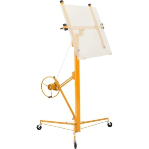 image:imageVEVOR 16ft Drywall Lift HeavyDuty 150 lbs Sheetrock Hoist with Adjustable Telescoping Arm Lockable Wheels Drywall Lifter Panel Jack Hoist Tools Ideal for Ceiling amp Wall Installation YellowYellow