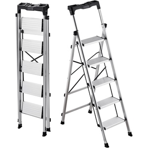image:imageVEVOR 1Step 330lbs Capacity Folding Steel Step Ladder Adjustable Height NonSlip Sturdy Step Stool for Adults Toddlers Offices RVs Bathrooms Bedrooms5Step