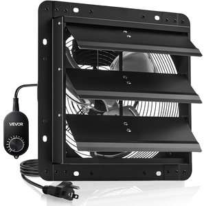 image:imageVEVOR 20 Exhaust Fan Wall Mounted Attic Fan with Variable Speed controller 3000 CFM Automatic Shutter Ventilation and Cooling Black12 Inch Fan w Speed Controller