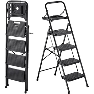 image:imageVEVOR 3 Step Ladder Folding Step Stool with Wide AntiSlip Pedal and Comfort Handgrip Lightweight 600 lbs Capacity Portable Steel Ladder MultiUse for Kitchen Home Household and Office Black183 x 358 x 57 inExpanded
