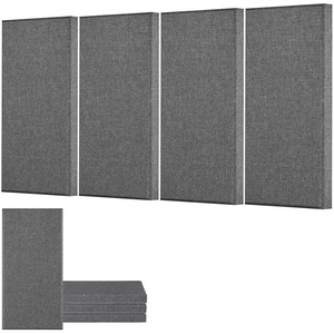 image:imageVEVOR 4 PCS Acoustic Panels 2 inch Thick 236 x 118 inch Fiberglass Sound Absorbing Panels Selfadhesive Soundproof Wall Boards for Studios Office Home TheaterMeeting Room GrayGray