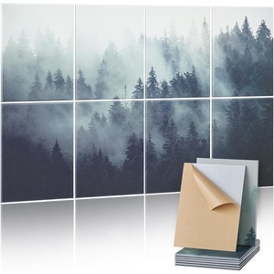 image:imageVEVOR 5 Pack Acoustic Panels with Self Adhesive 472 x 236 x 04 inch Sound Proof Foam Panels Polyester Fiber Soundproof Wall Panels High Density for Home Studio Office Theater CamelArt  Forest
