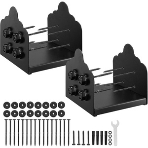 image:imageVEVOR 6x6 Post Base 2 Pcs Inner Size 59x555 inch  150x141 mm Post Brackets Heavy Duty Carbon Steel Decking Posts Wood Posts Brackets for Pavilion Deck Railing Support Deck Base Plate Black8x8 2pc