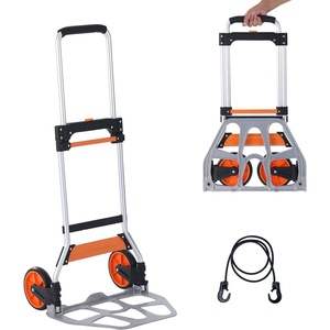 image:imageVEVOR Aluminum Truck 2 in 1 800 lbs Load Capacity Heavy Duty Industrial Convertible Folding Hand Truck and Dolly Utility Cart Converts from Hand Truck to Platform Cart with Rubber Wheels275 lbs