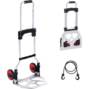 image:imageVEVOR Aluminum Truck 2 in 1 800 lbs Load Capacity Heavy Duty Industrial Convertible Folding Hand Truck and Dolly Utility Cart Converts from Hand Truck to Platform Cart with Rubber Wheels176 lbs