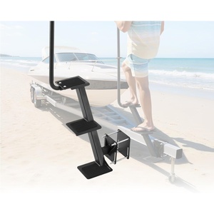 image:imageVEVOR Boat Trailer Steps 3Step HeavyDuty Boat Trailer Steps with Handle NonSlip Surface 3 Mounting Angle Options Carbon Steel Ladder Suitable for 3 x 33 x 54 x 4 Frame Bottom Mounting3Step Side Mount