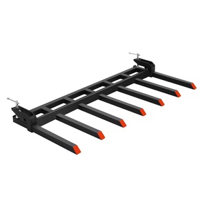 image:imageVEVOR Clamp on Debris Forks to 48 Bucket 2600 lbs Capacity Heavy Duty Clamp on Pallet Forks Bucket Attachments Fit for Loader Bucket Skidsteer Tractor to Clean up Fallen Limbs Debris or Yard Wwaste685