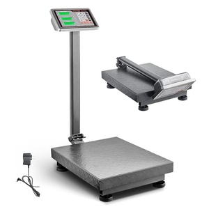 image:imageVEVOR Computing Digital Platform Scale 660 lbs Load 01 lbs Accuracy Computing Floor Scale with LBKG Tare Price Calculator Stainless Steel HighDefinition Display for Boxes Luggages FCC ListedScale
