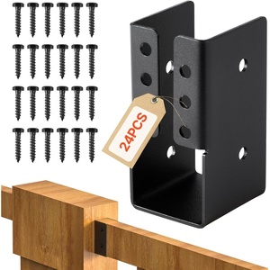 image:imageVEVOR Concealed Joist Hanger 2x4 Outdoor Accent ConcealedFlange Pack of 24 Concealed Joist Bracket Q235 Steel Plate PowderCoated Concealed Face Mount Joist Hanger Inner 1636in for Beam Swing2x4 Inch 193x362 24 Pcs