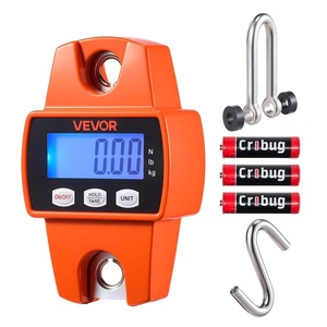 image:imageVEVOR Digital Crane Scale 660 lbs300 kg Industrial Heavy Duty Hanging Scale with Cast Aluminum Case amp LCD Screen Handheld Mini Crane with Hooks for Farm Hunting Fishing Outdoor Garage OrangeOrange