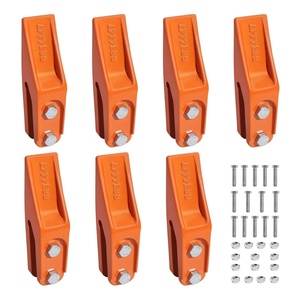 image:imageVEVOR Excavator Bucket Teeth with Pins 7 Pack 684447 Bucket Tooth Set Fits 58in Buckets Edge Heavy Duty 734 in Bolt on Digging Buckets Teeth Replacement for Skid Steer amp Mini Excavator7 pack