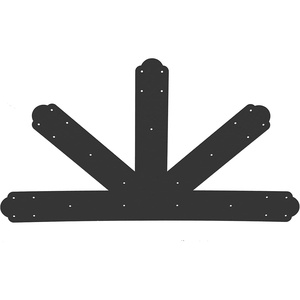image:imageVEVOR Gable Plate Black PowderCoated Truss Connector Plates 1212 Pitch Gable Bracket 4 mm  016 Steel Truss Nail Plates Decorative Gable Plate with Bolts for Wooden Beam Use1212