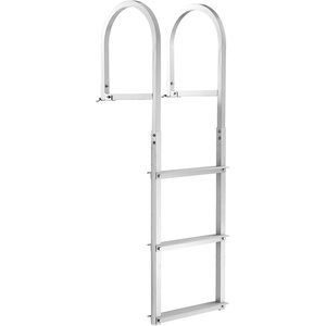 image:imageVEVOR Removable Dock Ladder 3 Steps 500lbs Load Capacity Aluminum Swim Ladders Pontoon Boat Ladder with Rubber Mat for Lake Marine Boarding PoolStraight3 Step