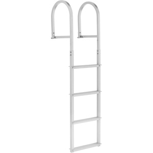 image:imageVEVOR Removable Dock Ladder 3 Steps 500lbs Load Capacity Aluminum Swim Ladders Pontoon Boat Ladder with Rubber Mat for Lake Marine Boarding PoolStraight4 Step