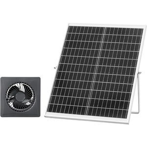 image:imageVEVOR Solar Powered Fan 30W Solar Panel with 2 Fans Adjustable Solar Panel Angle 2668 RPM HighSpeed Flexible Installation Fast Air Exchange for Greenhouse Grow Tents Chicken Coops Shelters98 Fan1 25W