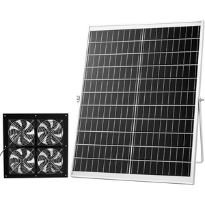 image:imageVEVOR Solar Powered Fan 30W Solar Panel with 2 Fans Adjustable Solar Panel Angle 2668 RPM HighSpeed Flexible Installation Fast Air Exchange for Greenhouse Grow Tents Chicken Coops Shelters47 Fan4 25W