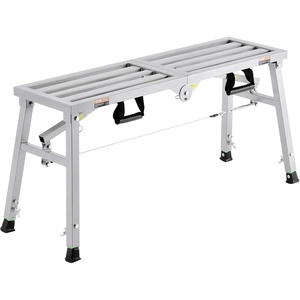 image:imageVEVOR Work Platform 55x 15 Portable Scaffolding Platform Folding Steel Step Ladder Adjustable Height 275453 800 lbs Load Capacity NonSlip Drywall Painting Stool for Cleaning ampWashing39x 11