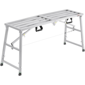 image:imageVEVOR Work Platform 55x 15 Portable Scaffolding Platform Folding Steel Step Ladder Adjustable Height 275453 800 lbs Load Capacity NonSlip Drywall Painting Stool for Cleaning ampWashing55x 15