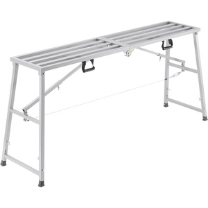 image:imageVEVOR Work Platform 55x 15 Portable Scaffolding Platform Folding Steel Step Ladder Adjustable Height 275453 800 lbs Load Capacity NonSlip Drywall Painting Stool for Cleaning ampWashing71x 15