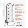 image:imageVEVOR 2 Packs Grid Wall Panels 19 x 54 ft Wire Grid Panels Display Rack Movable Art Display Shelf with Wheels and 20 Hooks Black Carbon Steel Gridwall for Craft Show Decor Storage Notice Board