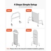 image:imageVEVOR 2 Packs Grid Wall Panels 19 x 54 ft Wire Grid Panels Display Rack Movable Art Display Shelf with Wheels and 20 Hooks Black Carbon Steel Gridwall for Craft Show Decor Storage Notice Board