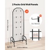 image:imageVEVOR 2 Packs Grid Wall Panels 19 x 54 ft Wire Grid Panels Display Rack Movable Art Display Shelf with Wheels and 20 Hooks Black Carbon Steel Gridwall for Craft Show Decor Storage Notice Board