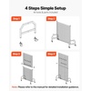 image:imageVEVOR 2 Packs Grid Wall Panels 29 x 59 ft Wire Grid Panels Display Rack Movable Art Display Shelf with Wheels and 10 Hooks Black Carbon Steel Gridwall for Craft Show Decor Storage Notice Board