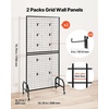 image:imageVEVOR 2 Packs Grid Wall Panels 29 x 59 ft Wire Grid Panels Display Rack Movable Art Display Shelf with Wheels and 10 Hooks Black Carbon Steel Gridwall for Craft Show Decor Storage Notice Board