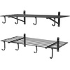 image:imageVEVOR 2Pack Heavy Duty Garage Wall Shelving 2 x 3 ft Steel Wall Mounted Shelving Unit 24 x 36 Inch Per Shelf Floating Storage Metal Rack for Garage with 560 lbs Total Weight Capacity24 ft