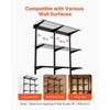 image:imageVEVOR 2Pack Heavy Duty Garage Wall Shelving 2 x 4 ft Steel Wall Mounted Shelving Unit with Hooks 24 x 48 Inch Per Shelf Floating Storage Metal Rack for Garage 500 lbs Total Weight CapacityBlack