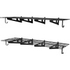 image:imageVEVOR 2Pack Heavy Duty Garage Wall Shelving 2 x 4 ft Steel Wall Mounted Shelving Unit with Hooks 24 x 48 Inch Per Shelf Floating Storage Metal Rack for Garage 500 lbs Total Weight CapacityBlack